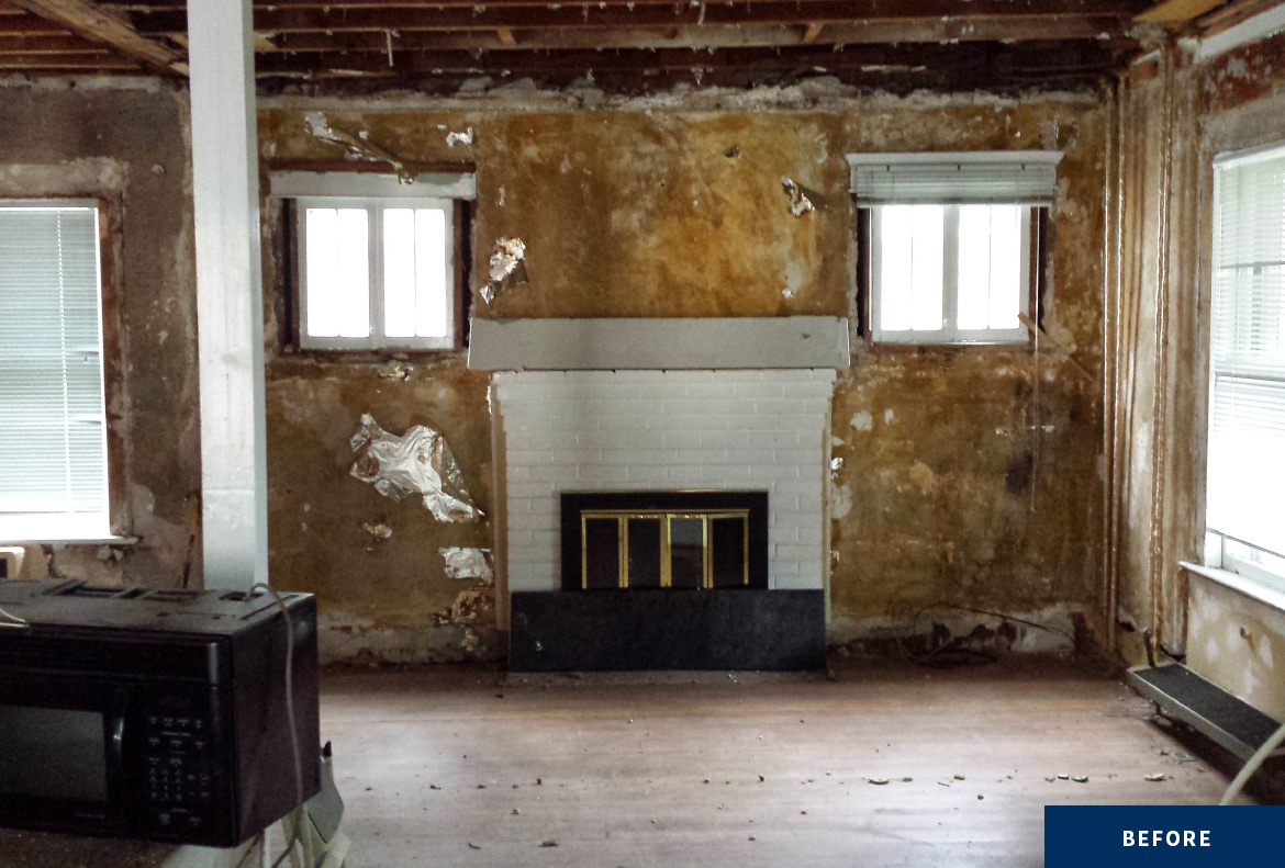 Allenhurst, NJ Renovation | Fireplace - Before | Case Study | Michael Anthony Contracting