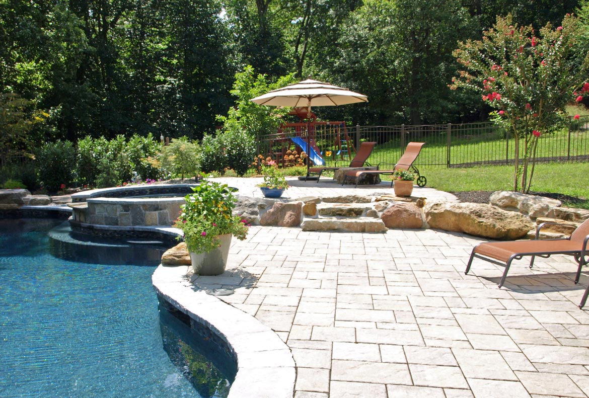 Morganville, NJ Outdoor Living | Custom Inground Pool / Lounge | Case Study | Michael Anthony Contracting